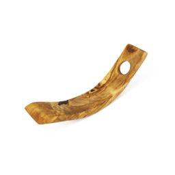 Verano Spanish Ceramics Olive Wood Natural Grained Rustic Floating Wine Bottle Holder L 30cm