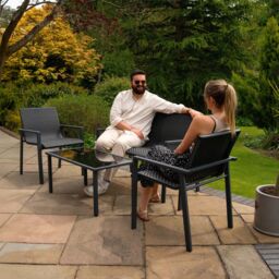 Monstershop Rattan Patio Furniture Set - Black - thumbnail 4