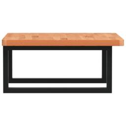 Berkfield Home Basin Shelf Wall Mounted Steel & Solid Wood Beech in Brown - thumbnail 5