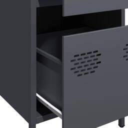 Berkfield Home Sideboard Anthracite 35x39x73.5 cm Cold-rolled Steel in Charcoal - thumbnail 9