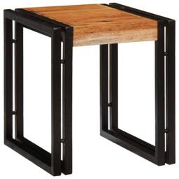 Berkfield Home End Tables 3 pcs Brown & Black Solid Acacia wood - thumbnail 3