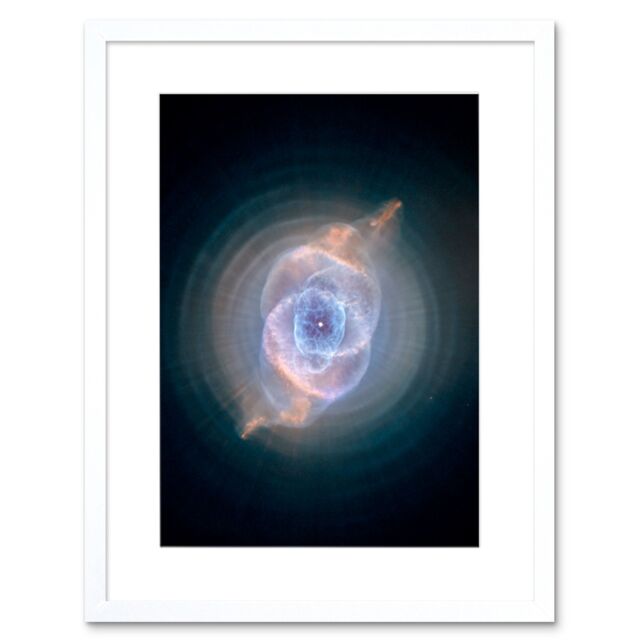 Artery8 Wall Art Print Hubble Space Astronomy Cat's Eye Planetary Nebula Dying Star Sculpture Gas Dust Spherical Mass Pulse Ejections Bright Bull's - image 1