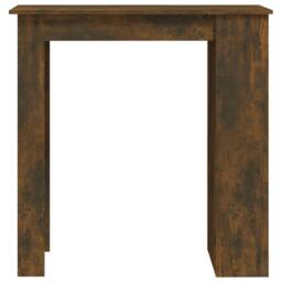Berkfield Home Bar Table with Storage Rack Smoked Oak 102x50x103.5cm Engineered Wood in Brown - Size: 102x50x103.5 cm - thumbnail 5