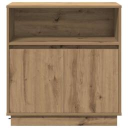 Berkfield Home Sideboard with LED Artisan Oak 71x34, 5x75 cm Engineered Wood in Brown - thumbnail 8