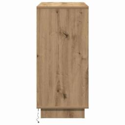 Berkfield Home Sideboard with LED Artisan Oak 71x34, 5x75 cm Engineered Wood in Brown - thumbnail 9