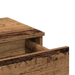 Berkfield Home Dressing Table with Mirror&LED Lights Old Wood Engineered Wood in Brown - thumbnail 9