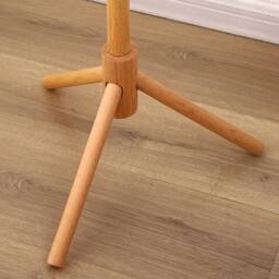 Ventryn Wooden Coat Stand Tree with 8 Hooks, Hallway Hat Hanger in Natural - thumbnail 5