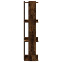 Berkfield Home Bookcase 3-Tier Smoked Oak 60x30x120 cm Engineered Wood in Brown - Size: 60 x 30 x 120 cm - thumbnail 5
