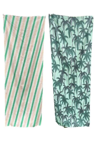 LARANGE Beach Towel Bag Microfiber Waffle Double-Sided 160 X 80 in Peach - image 1