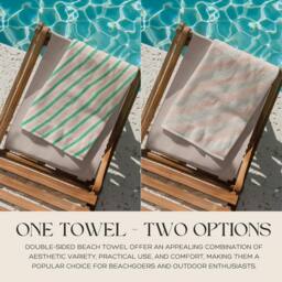 LARANGE Beach Towel Bag Microfiber Waffle Double-Sided 160 X 80 in Peach - thumbnail 6