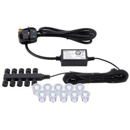 Netlighting Ikon Round Outdoor Integrated LED 30Mm Kit IP67 0.15W Polished Stainless Steel & Clear Pc in Grey - thumbnail 1
