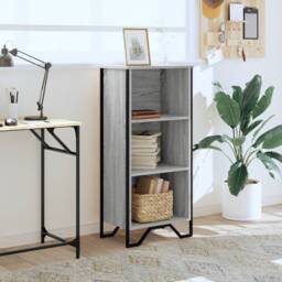 Berkfield Home Bookcase Grey Sonoma 50x31x106 cm Engineered Wood - Size: 50 x 31 x 106 cm - thumbnail 3