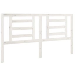 Berkfield Home Bed Headboard White 166x4x100 cm Solid Pine Wood - Size: 166 x 4 x 100 cm - thumbnail 2