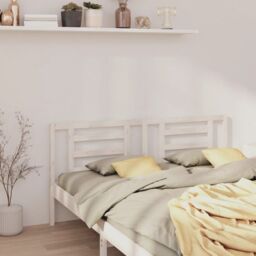Berkfield Home Bed Headboard White 166x4x100 cm Solid Pine Wood - Size: 166 x 4 x 100 cm - thumbnail 4