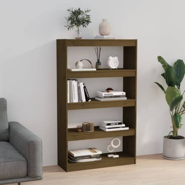 Berkfield Home Beautiful Book Cabinet/Room Divider Honey Brown 80x30x135.5 cm Wo - image 1