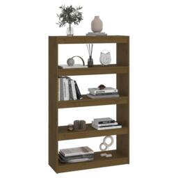 Berkfield Home Beautiful Book Cabinet/Room Divider Honey Brown 80x30x135.5 cm Wo - thumbnail 4