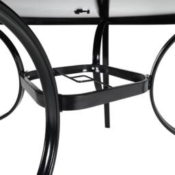 Living and Home 2 Seater Outdoor Garden Dining Bistro Set in Black - thumbnail 8