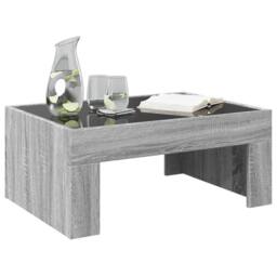 Berkfield Home Decorative Coffee Table with Infinity LED Grey Sonoma 70x50x30 cm - Size: 70 x 50 x 30 cm - thumbnail 5