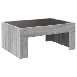 Berkfield Home Decorative Coffee Table with Infinity LED Grey Sonoma 70x50x30 cm - Size: 70 x 50 x 30 cm - thumbnail 8