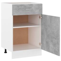 Berkfield Home Drawer Bottom Cabinet Concrete Grey 50x46x81.5 cm Engineered Wood - thumbnail 5