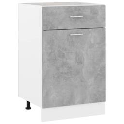 Berkfield Home Drawer Bottom Cabinet Concrete Grey 50x46x81.5 cm Engineered Wood - thumbnail 2