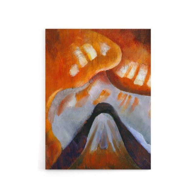 "Artery8 Mountain & Sky Abstract Landscape Dove Canvas Wall Art - Size: W18"" x H24""" - image 1