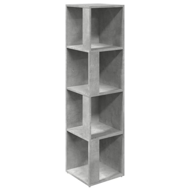 Berkfield Home Corner Cabinet Concrete Grey 33x33x132 cm Engineered Wood - Size: 33 x 33 x 132 cm - image 1