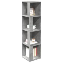 Berkfield Home Corner Cabinet Concrete Grey 33x33x132 cm Engineered Wood - Size: 33 x 33 x 132 cm - thumbnail 4