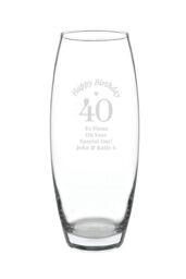Personalised Memento Company Women's Personalised Happy Birthday Bullet Vase in Clear - thumbnail 1