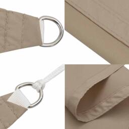 Berkfield Home Sun Shade Sail Taupe 2x2x2 m 100% Polyester Oxford - thumbnail 6
