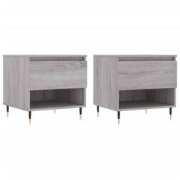 Berkfield Home Modern Coffee Tables 2 pcs Grey Sonoma 50x46x50 cm Engineered Wood - Size: 50 x 46 x 50 cm - thumbnail 3