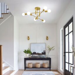 Garwarm 6 Lights Gold Modern Chandelier Metal Vintage Pendant Light - thumbnail 6