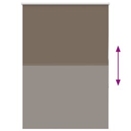 Berkfield Home Roller Blind Blackout Coffee 115x150 cm Fabric Width 110.7 cm Polyester in Brown - thumbnail 5