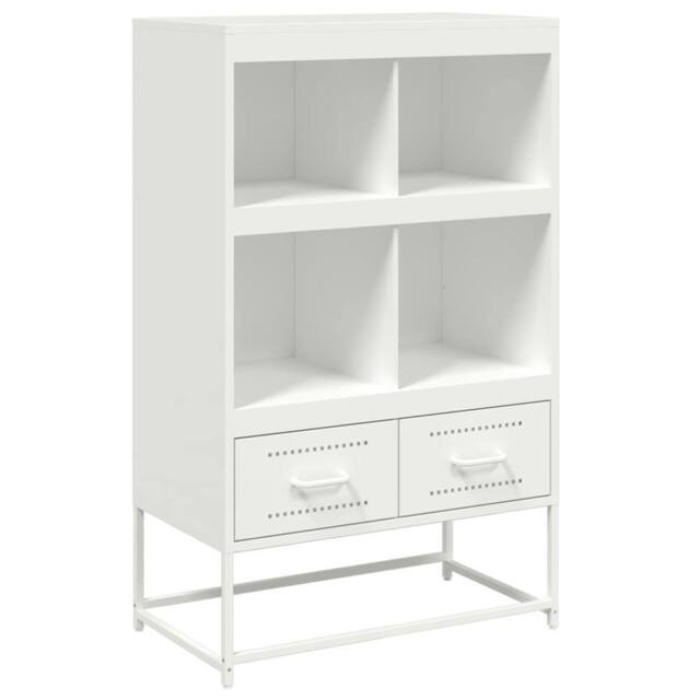 Berkfield Home Highboard White 68.5x39x111.5 cm Steel - image 1