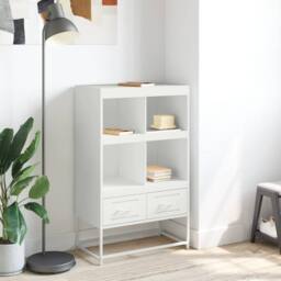 Berkfield Home Highboard White 68.5x39x111.5 cm Steel - thumbnail 3