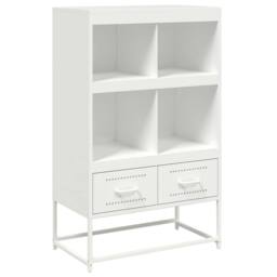 Berkfield Home Highboard White 68.5x39x111.5 cm Steel - thumbnail 1