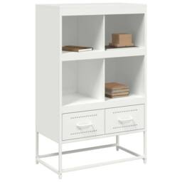 Berkfield Home Highboard White 68.5x39x111.5 cm Steel - thumbnail 4