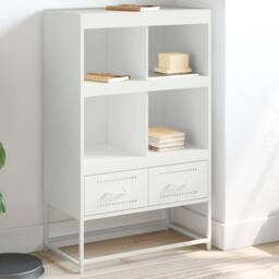 Berkfield Home Highboard White 68.5x39x111.5 cm Steel - thumbnail 2