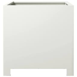 Berkfield Home Garden Planters 2 pcs White 40x40x40 cm Steel - Size: 40 x 40 x 40 cm - thumbnail 6