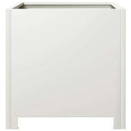 Berkfield Home Garden Planters 2 pcs White 40x40x40 cm Steel - Size: 40 x 40 x 40 cm - thumbnail 7