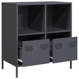 Berkfield Home Sideboard Anthracite 68x39x73.5 cm Cold-rolled Steel in Black - thumbnail 5