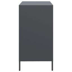 Berkfield Home Sideboard Anthracite 68x39x73.5 cm Cold-rolled Steel in Black - thumbnail 6