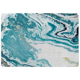 Benjamin Tate Design Marble In Blue Rug in Natural - Size: Large