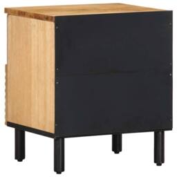 Berkfield Home Bedside Cabinet Brown 40x33x46 cm Solid Wood Mango - Size: 40 x 33 x 46 cm - thumbnail 5