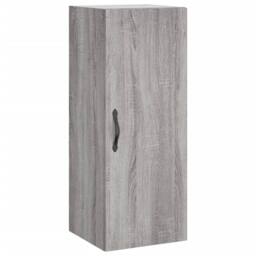 Berkfield Home Highboard Grey Sonoma 34.5x34x180 cm Engineered Wood - thumbnail 5