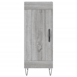 Berkfield Home Highboard Grey Sonoma 34.5x34x180 cm Engineered Wood - thumbnail 8