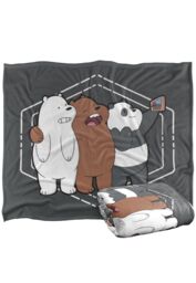 Cartoon Network We Bare Bears Selfie Silky Touch Super Soft Throw Blanket 152 X 127 cm in White - thumbnail 2
