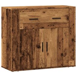 Berkfield Home Sideboard Old Wood 80x33x70 cm Engineered Wood in Brown - Size: 80 x 33 x 70 cm - thumbnail 2