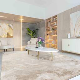Desire Rugs Elysium Modern Abstract Living Room Area Rug Metallic Sheen- Nebula in Light Beige - Size: 200 cm x 290 cm - thumbnail 6