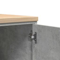 Berkfield Home Durable Garage Storage Cabinet Concrete Grey 60x51x85 cm Solid Wo - Size: 60 x 51 x 85 cm - thumbnail 9